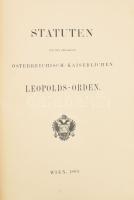 1808 Wien, Statuten für den erhabenen Österreichisch-Kaiserlichen Leopolds-Orden, 3 db rézmetszetű t...