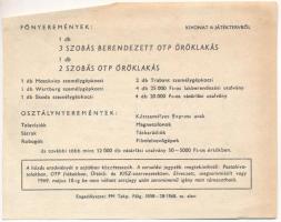 1969. "Ifjúsági Táborozási Sorsjegy" KISZ sorsjegy, 20. osztály "053226" T:AU sa...