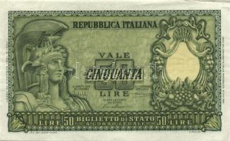 Olaszország/Köztársaság/Biglieto di Stato 1951. 50L T:II+