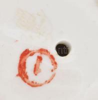 Zsolnay csiga. Jelzett, ragasztott, h: 10,5 cm