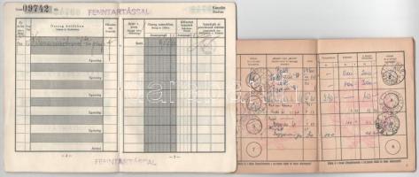 6db betétkönyv és valutalap tétel a Horthy- és a szocialista korszakból, közte 1940. "Budapest ...