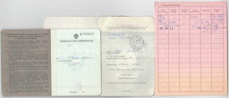 6db betétkönyv és valutalap tétel a Horthy- és a szocialista korszakból, közte 1940. "Budapest ...