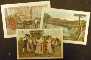cca 1910 Sorrento 3 db nyomat / Sorrento 3 prints 27x19 cm