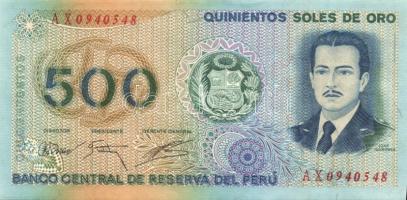 Peru 1976. 500S (2x) + 1988. 10.000S T:I,II+