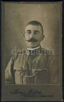 cca 1900 MAgyar katona fotója Szenes Márton Flórián téri műterme 10x7 cm
