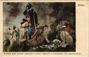 1926 Mohács, II. Lajos király holttestét megtalálják a mohácsi csatamezőn a Csele-patakban 1526. augusztus 29-én. Pollák Róbert kiadása (fl)