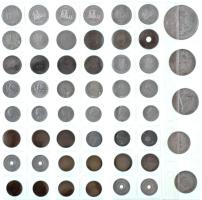 53db-os vegyes pengő és fillér érmetétel T:vegyes