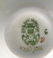 Zsolnay pillangó mintás váza. Jelzett, hibátlan, m: 8,5 cm