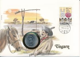 Magyarország 1980. 10Ft Ni felbélyegzett borítékon, bélyegzéssel, német nyelvű leírással T:UNC,AU  Hungary 1980. 10 Forint Ni in envelope with stamp, with German description C:UNC,AU