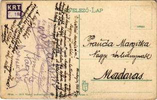 Pécs, Nádor szálloda, piac, Stern Mór utódai üzlete, M. kir. dohány nagy áruda. Vasúti levelezőlapár...