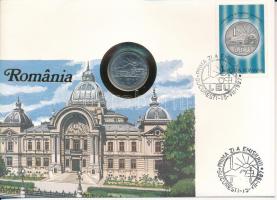 Románia 1966. 1L felbélyegzett borítékban, bélyegzéssel T:UNC  Romania 1966. 1 Leu in envelope with stamp and cancellation C:UNC