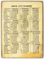 1928 Glück-féle sütemény reklámos zsebnaptár / tükör, 6,5x5 cm