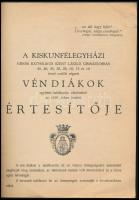 1940 A Kiskunfélegyházi Városi Katholikus Szent László Gimnáziumban az 1895, 1900, 1905, 1910, 1915,...
