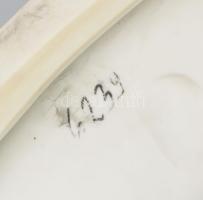 Barokk pár, antik német porcelán figura, jelzett, hibátlan, m: 18 cm