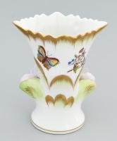 Herendi Apponyi Viktória mintás váza. Jelzett, hibátlan, m: 13 cm