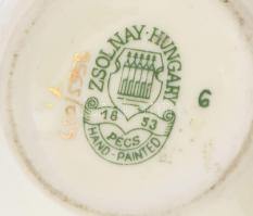 Zsolnay búzavirágmintás váza. Jelzett, hibátlan, m: 13 cm