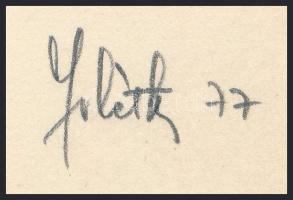 Joláthy Attila (1927-1998): FKR 777, 1977. Szitanyomat, papír, jelzett, számozott (12/20). 30x28,5 c...