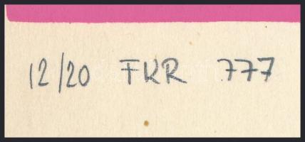 Joláthy Attila (1927-1998): FKR 777, 1977. Szitanyomat, papír, jelzett, számozott (12/20). 30x28,5 c...