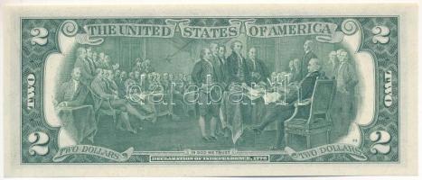 Amerikai Egyesült Államok 1976. 2$ "Federeal Reserve Note" zöld pecsét, "Francine Irv...