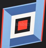 Lonovics László (1951-): Szögletes forma. Szitanyomat, papír, jelzett a nyomaton, 31x31 cm