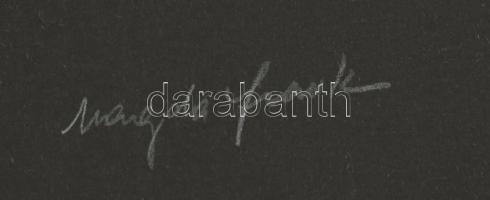 Frank Magda (1914-1997): Kompozíció sárgával. Szitanyomat, papír, jelzett, számozott (6/40), 33x18 c...