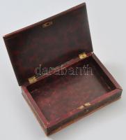 Edwalko Stadt Nürnberg in Pesth fa díszdoboz, ón és réz berakásokkal / rárakásokkal, nyomógombos nyi...