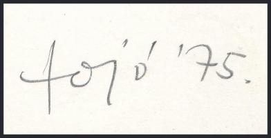 Fajó János (1937-2018): Kör, 1975. Szitanyomat, papír. Jelzett. Számozott: XXX/XIII. d: 28 cm. Lapmé...