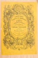 Cesare Vecellio: Costumes Anciens et Modernes. I-III. Habiti Antichi et Moderni di Tutto il Mondo di...