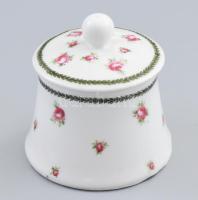 Victoria Austria porcelán cukordoboz. Matricás, jelzett kevés kopással d: 8 cm, 8cm