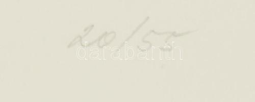 Milan Dobes (1929-): Körkörös kompozíció (cím nélkül). Szitanyomat, karton. Jelzett. Számozott: 20/5...