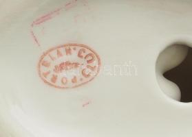 5 darab retro porcelán állatfigura, jelzett, kis kopással, m: 17 cm alatt