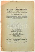 A Magyar Békeszerződés és a becikkelyező törvény szövege és magyarázata. Négyszínű térképmelléklettel, betűsoros tárgymutatóval, a magyar és az osztrák békeszerződés rendelkezéseinek összehasonlító táblázatával. Bp., 1921, ,,Ordo" Törvény- és Rendelettár, VIII+333 p. Kiadói papírkötés, sérült, széteső állapotban, térkép nélkül.