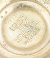 Sheffield 3 darab fűszertartó. Jelzett, kopott, m: 7,5 cm