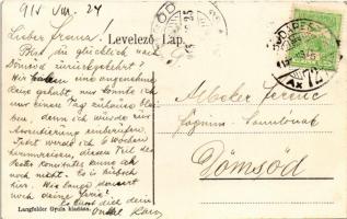 1915 Alsódabas (Dabas), Fő utca és üzlet. Langfelder Gyula kiadása