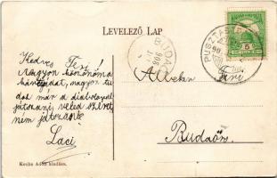 1908 Budapest XVIII. Pestszentlőrinc, Pusztaszentlőrinc, Szentlőrinc; Üllői út és a villamos. Kouba ...