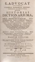 Ladvocat, [Jean-Baptiste] - Mindszenti Sámuel (ford.):

Ladvocat apátúrnak [...] Historiai diction...