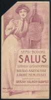 Sepsi-Bodoki Salus székely gyógyforrás, Brázay Kálmán Budapest számolócédula