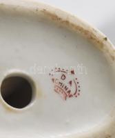 3 darab német porcelán balerina, sérülésekkel, jelzett, m: 8,5-14 cm