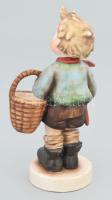 Hummel "Village Boy". Mod.: 51/0, cca 1934-50, jelzett, restaurált, m: 16,5 cm