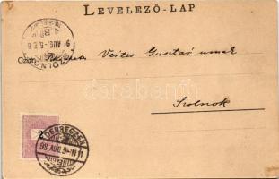 1898 (Vorläufer!) Debrecen, Református nagytemplom és kollégium, színház, Bika szálloda, Csokonai sz...