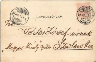 1899 (Vorläufer!) Debrecen, Izraelita nagytemplom, zsinagóga, Református kollégium, Hortobágyi csikó...