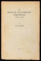 Salacz Gábor: A magyar kultúrharc története 1890-1895. Bécs, 1938, szerzői kiadás (Pécs, Dunántúl Pécsi Egyetemi Könyvkiadó és Nyoma R.T.), 399+(1) p. Egyetlen kiadás. Kiadói papírkötés, kissé foltos, sérült borítóval és gerinccel, sérült lapszélekkel.