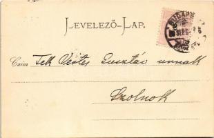 1898 (Vorläufer!) Budapest XIII. Vígszínház, építkezés, Ekek Transmission gépek reklám