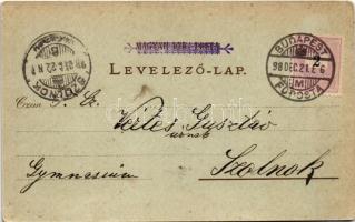 1898 (Vorläufer) Budapest XIV. Városliget, Park Club. Art Nouveau, litho (EK)