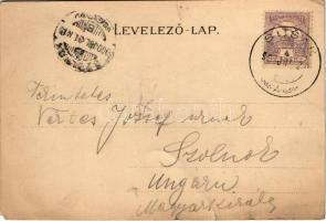 1900 Fiume, Rijeka; Susak-Pecine-fürdő, Tersatto vár, Susak szálloda / Trsat castle, hotel. E. Honig...