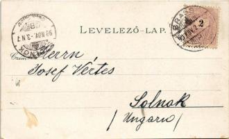 1898 (Vorläufer!) Brassó, Kronstadt, Brasov; Városháza, Búzasor, Evangélikus templom, Lövészház / Ra...