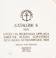 Gustavsberg 5 darab karácsonyi tányér, 1976-1980. Jelzett, hibátlan, d: 21,5 cm