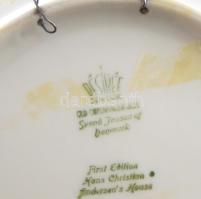 Copenhagen 3 darab karácsonyi tányér, 1970-1972, jelzett, hibátlan, d: 19 cm