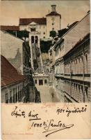 1904 Zagreb, Zágráb; Uzpinjaca / Drahtseilbahn / funicular (fa)