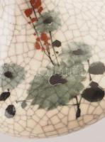 Kínai repesztett mázas váza. Jelzés nélkül, hibátlan, m: 11,5 cm